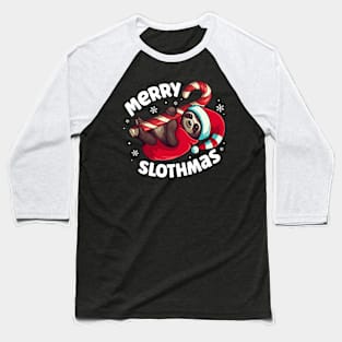 Merry Slothmas Christmas Funny Xmas Slot Lover Boys Girls Baseball T-Shirt